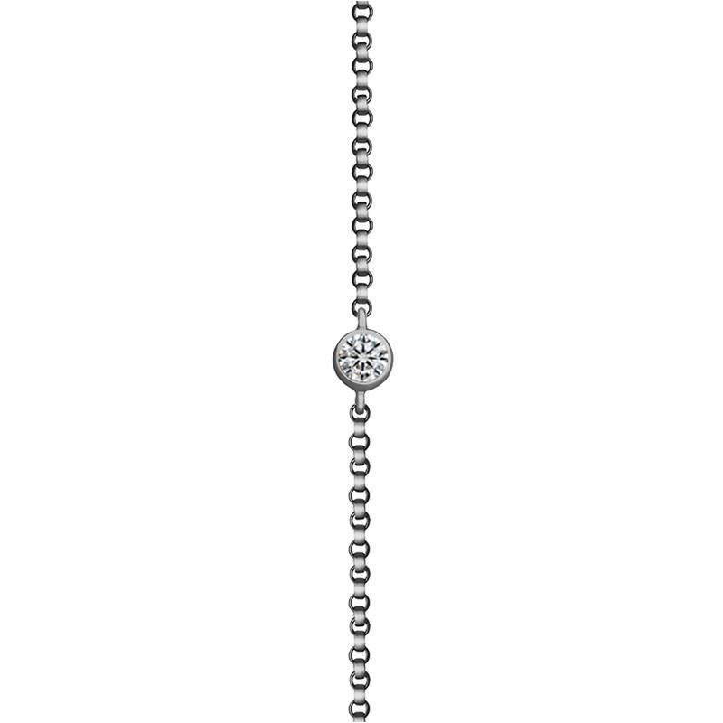 18K Gold Bezel Diamond Bracelet (April Birthstone) Izakov Diamonds + Fine Jewelry