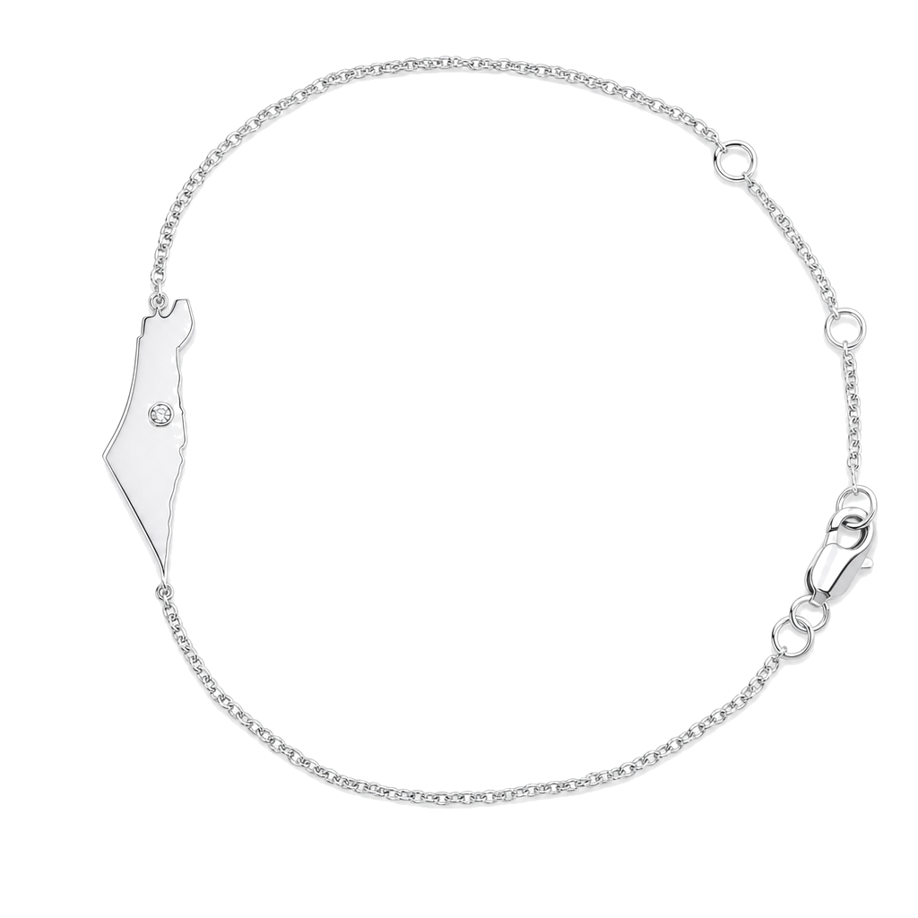 Land Of Israel Diamond Accented Bracelet ©, alternate angle