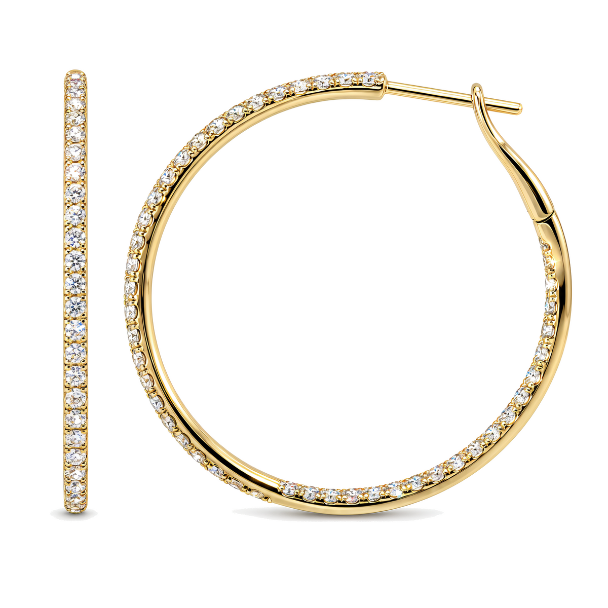 Inside-Out Lab Diamond Hoop Earrings