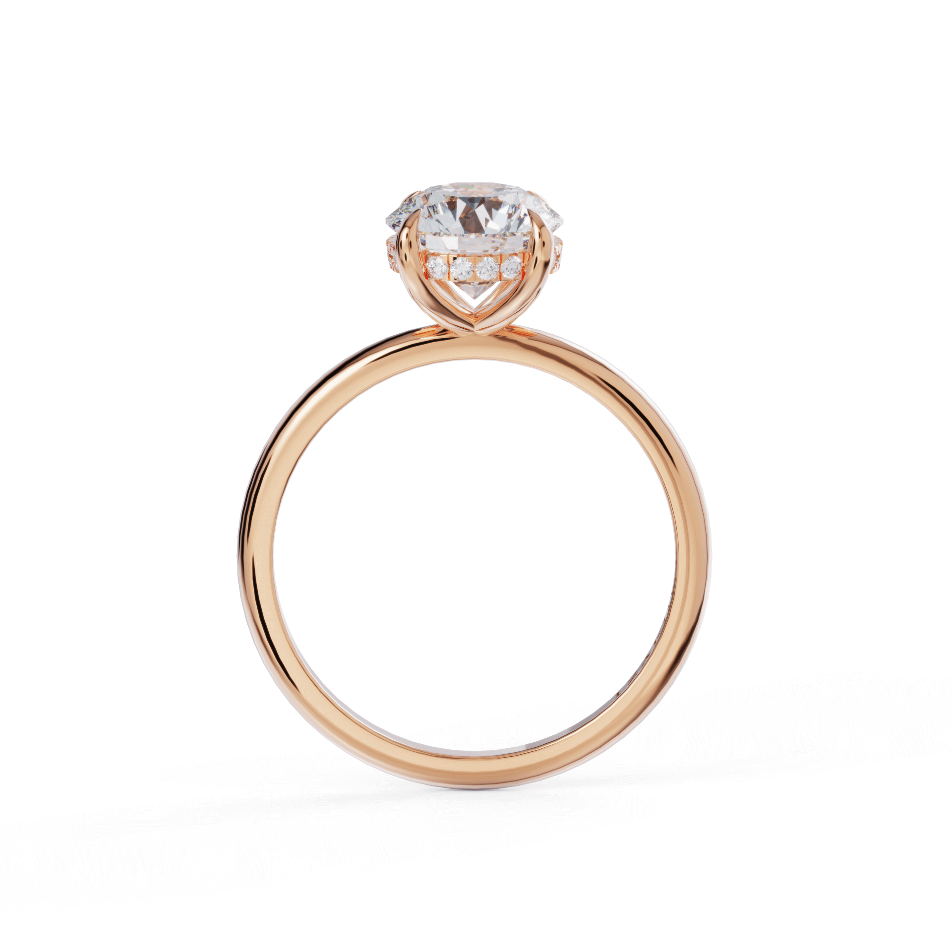 Elegant rose gold engagement ring with a stunning solitaire diamond from our exclusive jewelry collection.