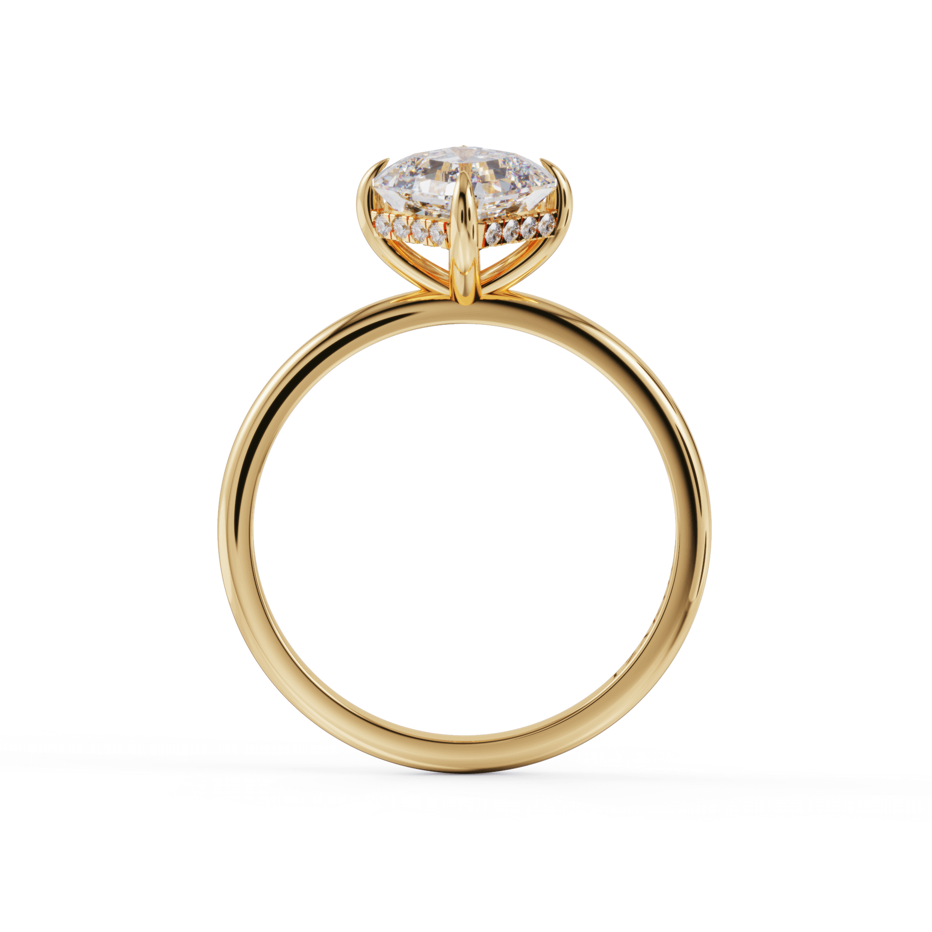 Luxurious gold engagement ring with a brilliant diamond centerpiece from our premium jewelry collection.