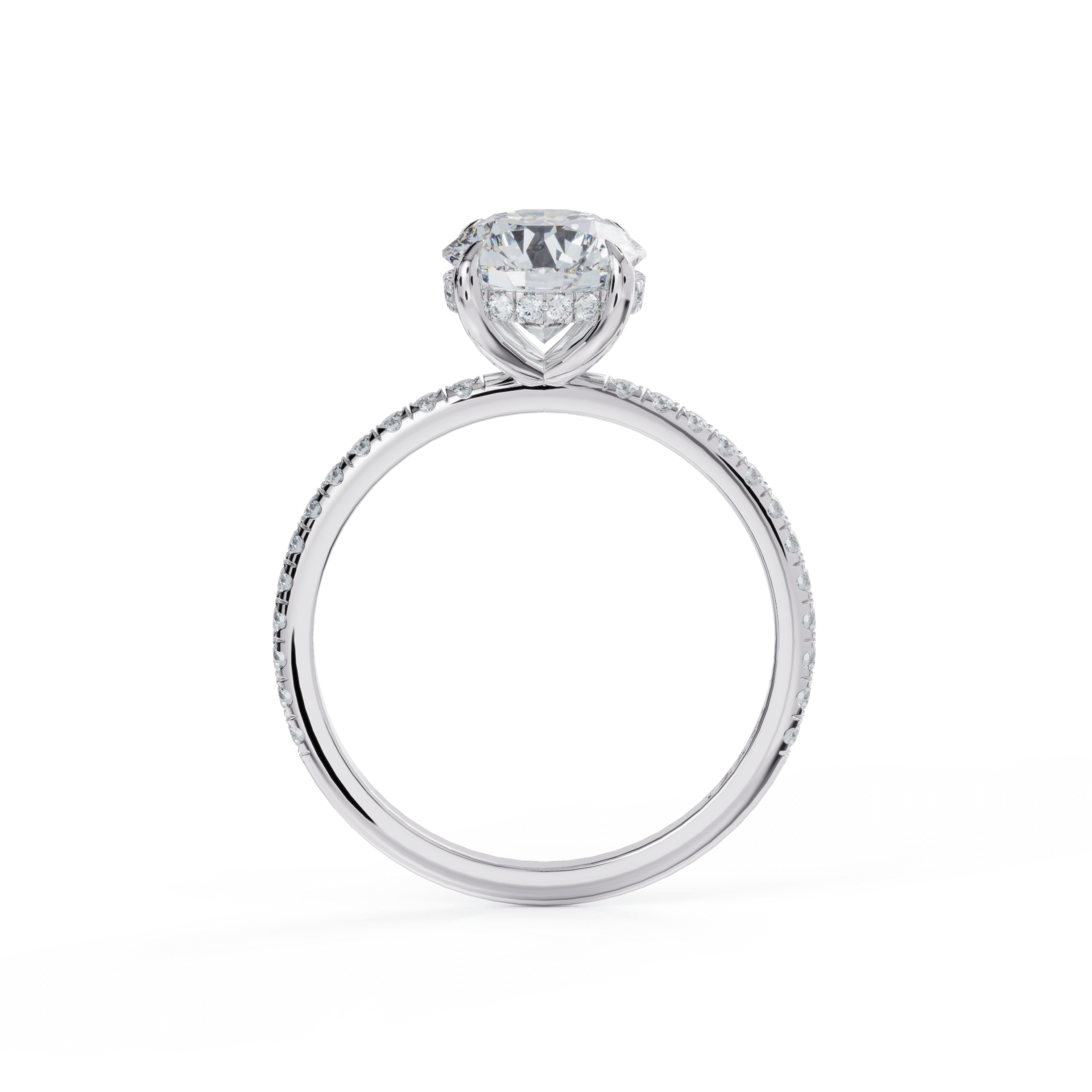 Elegant diamond solitaire ring showcasing a brilliant round-cut stone, perfect for engagements from our luxury jewelry collection.