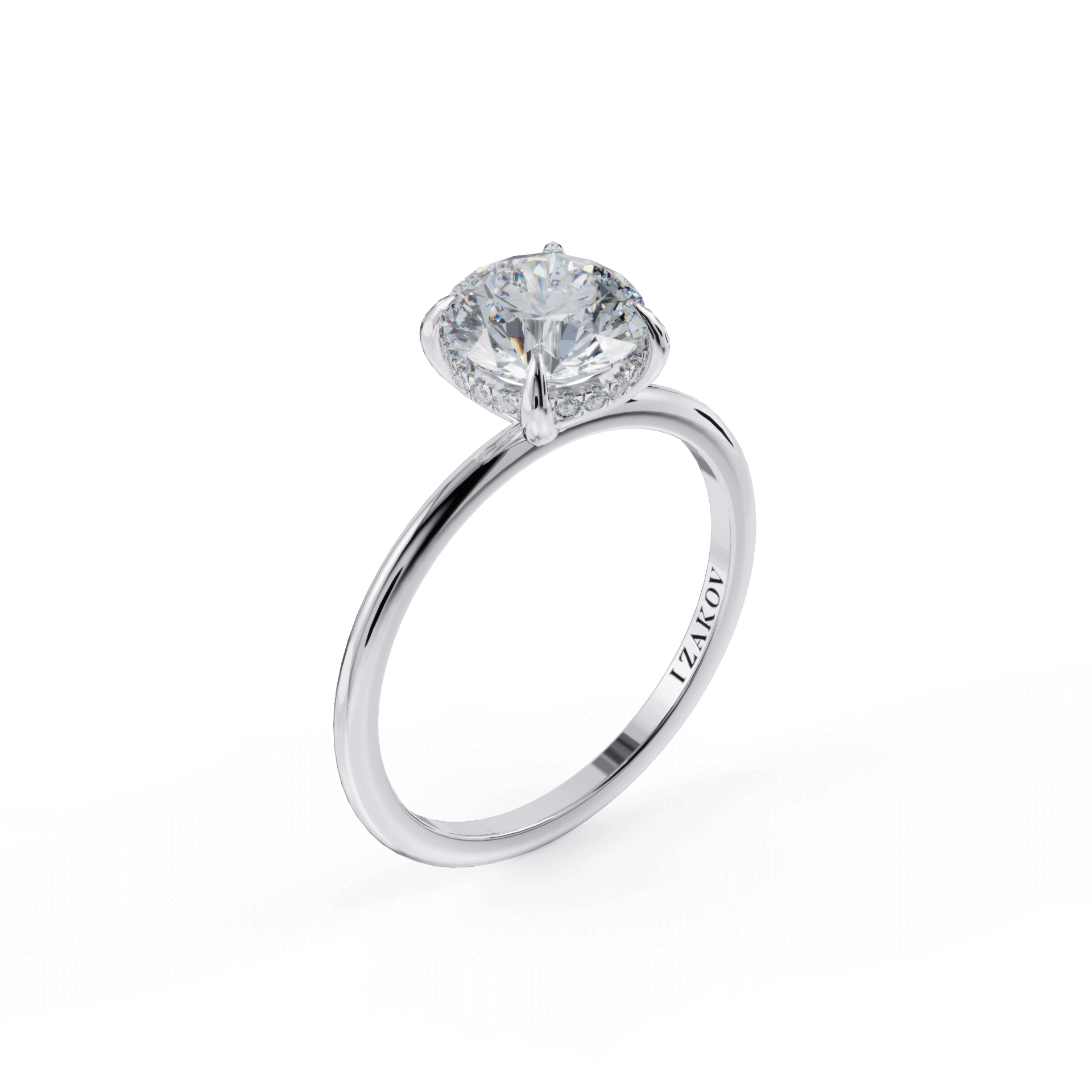 Elegant solitaire diamond ring in sleek platinum setting from our exclusive jewelry collection.