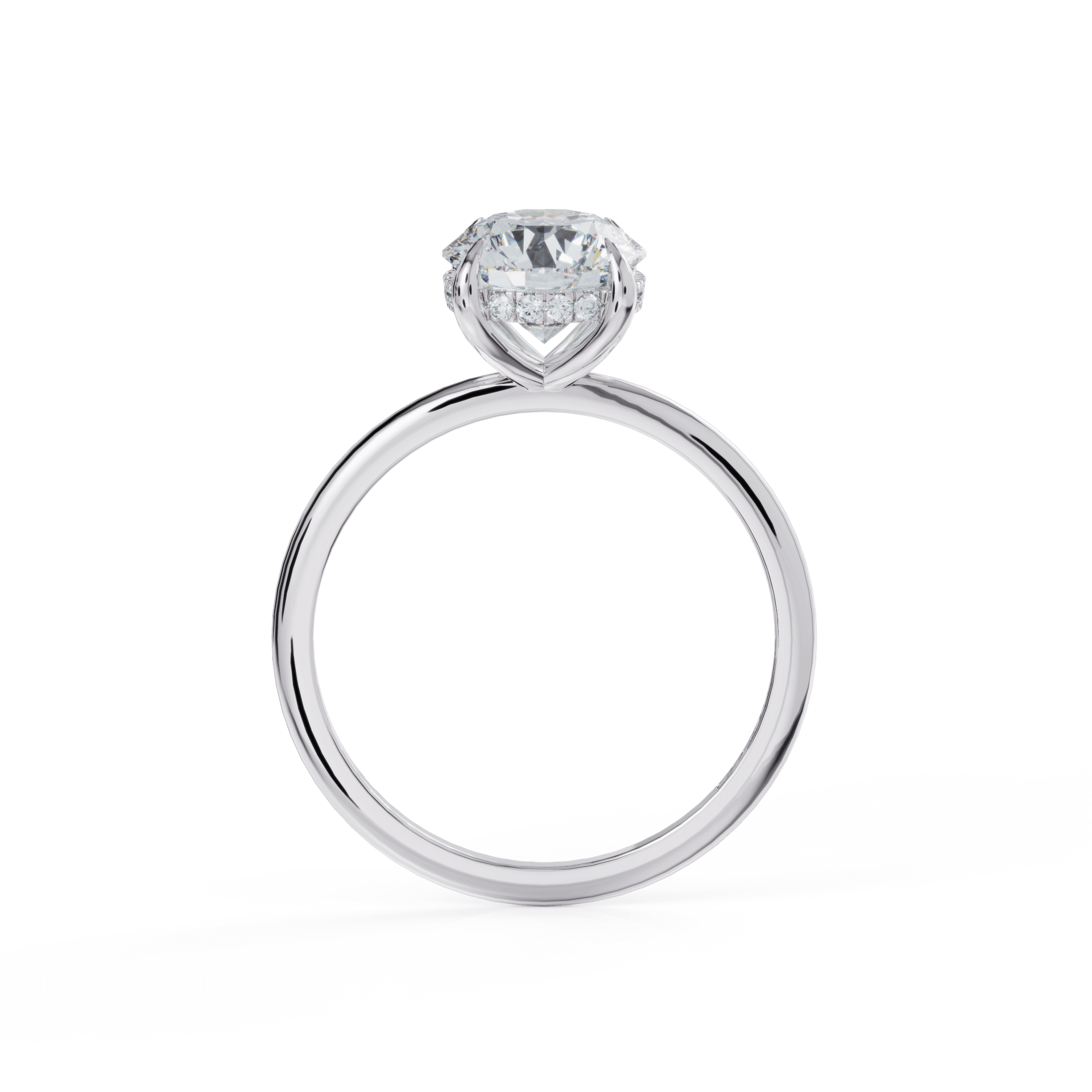 Elegant solitaire diamond engagement ring in white gold band from our exclusive jewelry collection.