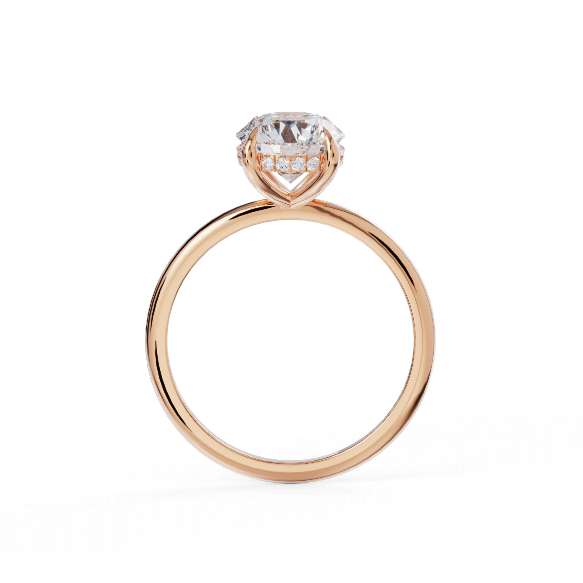 Elegant rose gold engagement ring with brilliant diamond solitaire for jewelry lovers.
