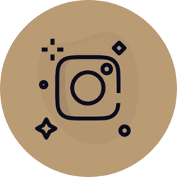 Stylish Instagram logo on brown background representing our jewelry brand's social media presence.