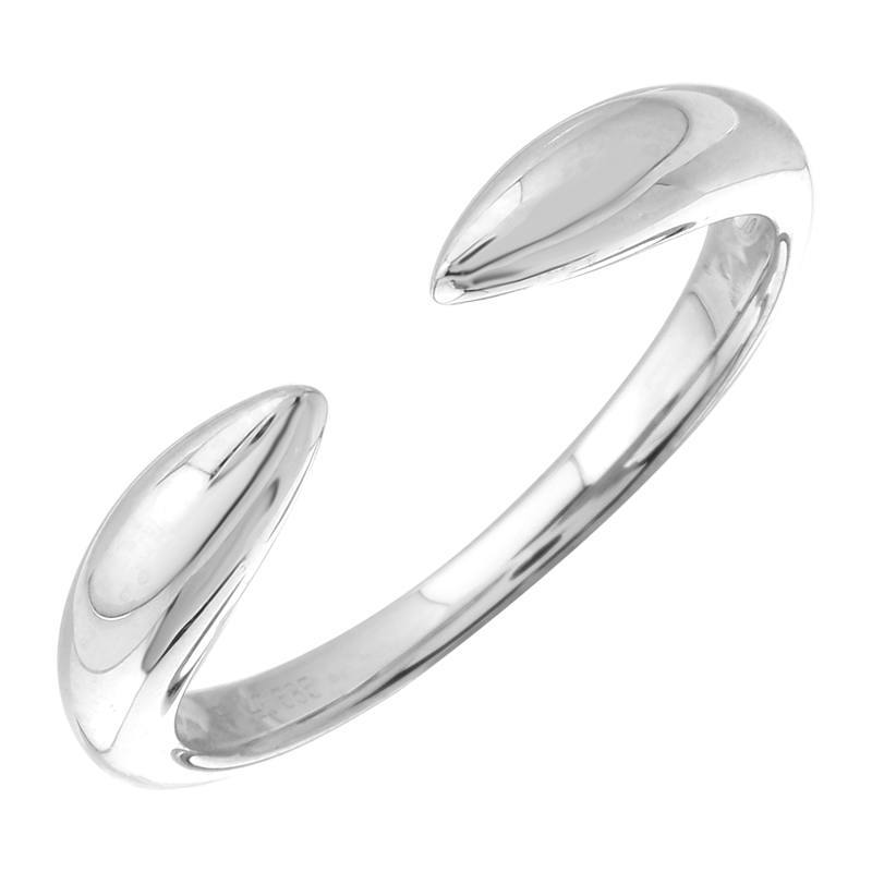 Elegant open silver ring with modern design from our luxury jewelry collection.