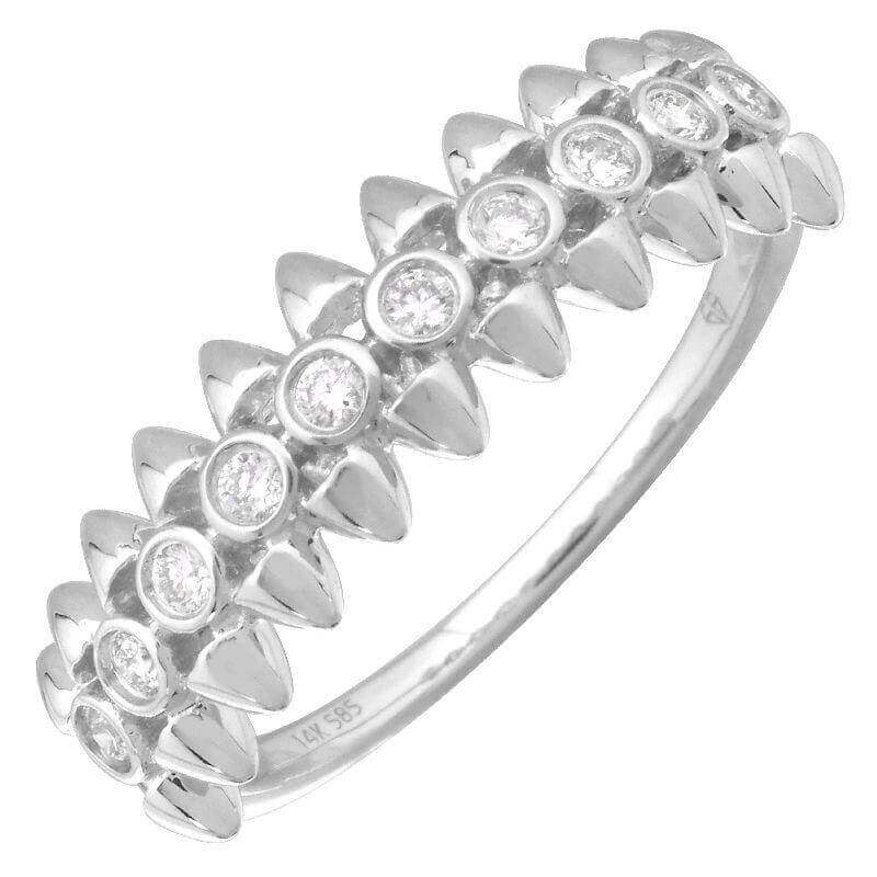 Elegant silver ring with diamond accents from our jewelry collection