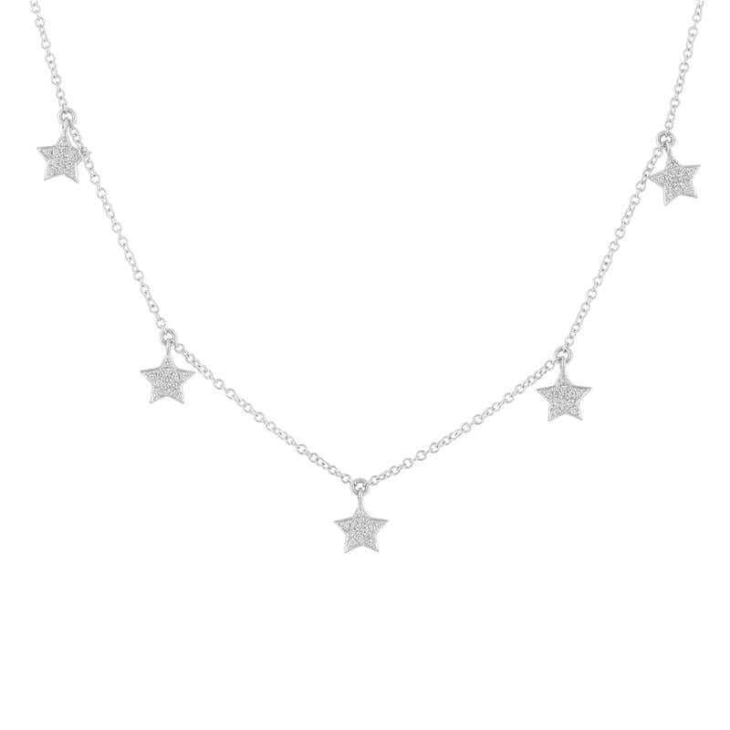 Sterling silver star charm necklace for celestial jewelry lovers