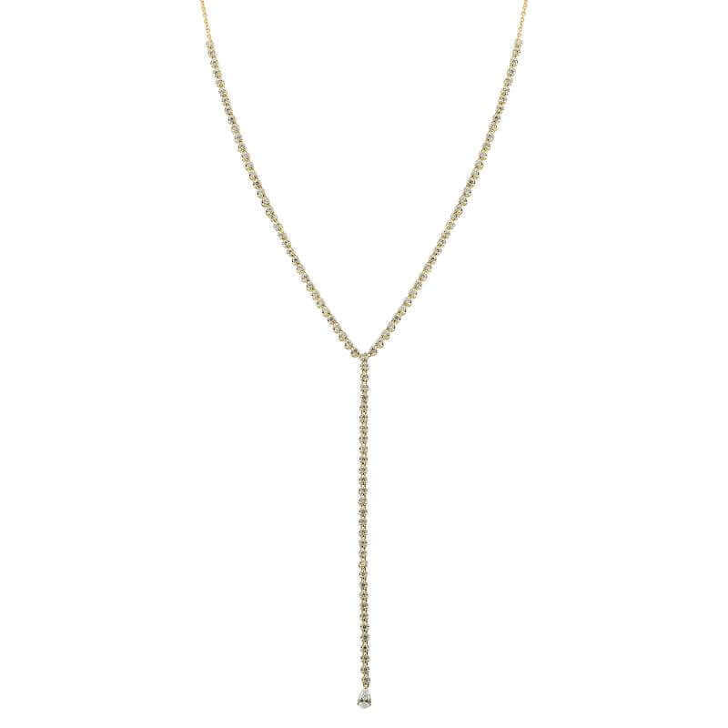 14K Gold Diamond Tennis Lariat Y Necklace Necklaces by Izakov Diamonds + Fine Jewelry | Izakov