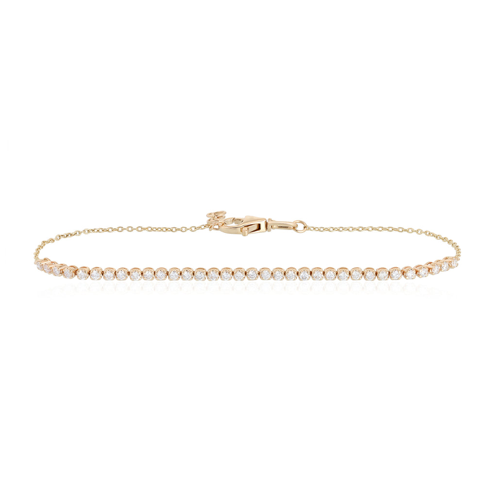 14K Gold Diamond Tennis On Chain Bracelet Izakov Diamonds + Fine Jewelry