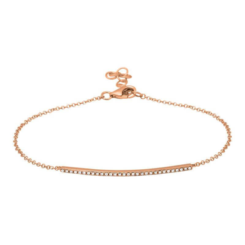 Elegant rose gold bracelet with a delicate chain and sparkling diamond accents from our jewelry brand collection.