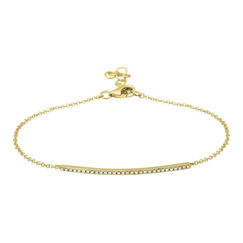 Elegant gold chain bracelet with diamond accents from our exquisite jewelry collection.