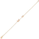 14K Gold Micro Pave Diamond Butterfly Duo Bracelet Rose Gold Izakov Diamonds + Fine Jewelry
