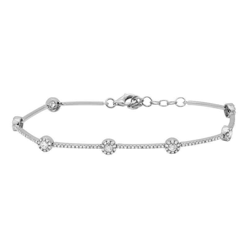 Elegant diamond bracelet with delicate chain design by our jewelry brand.
