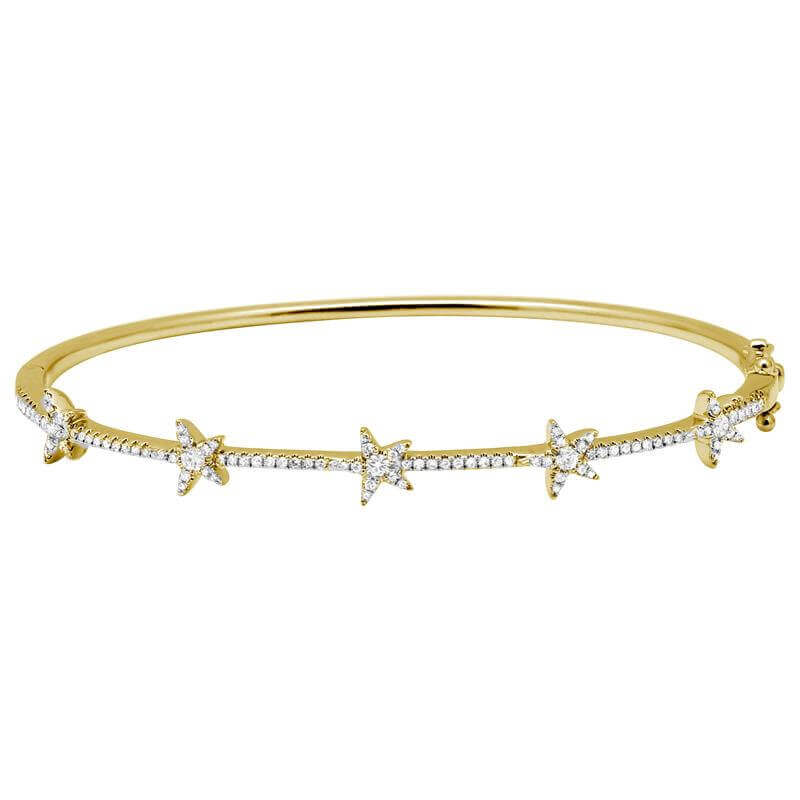 Elegant gold bracelet with star-shaped diamond accents from our premium jewelry collection