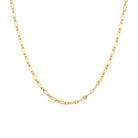 14K Gold Mixed Rolo Cable Link Chain Necklace Izakov Diamonds + Fine Jewelry