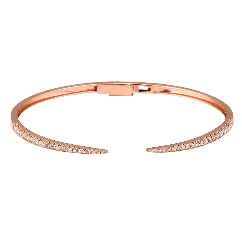 Rose gold bracelet with diamond accents from our luxury jewelry collection.
