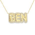 14K Gold Personalized Diamond Cloud Nameplate Necklace Izakov Diamonds + Fine Jewelry