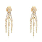 14K Gold Split Shank Diamond Bezel Chain Drop Earrings Pair Earrings by Izakov Diamonds + Fine Jewelry | Izakov