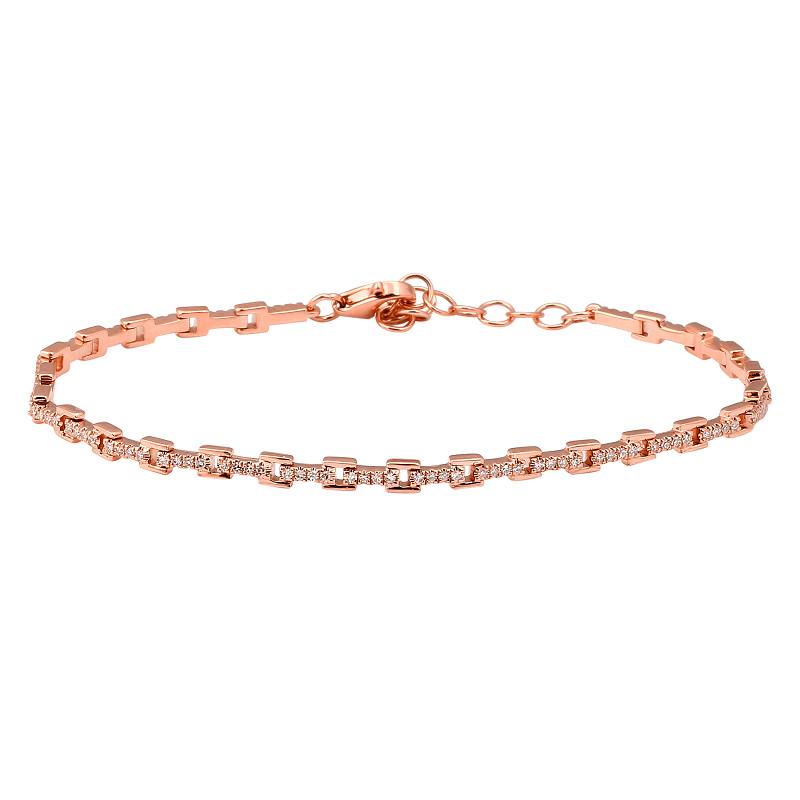 Elegant rose gold diamond bracelet from our exclusive jewelry collection