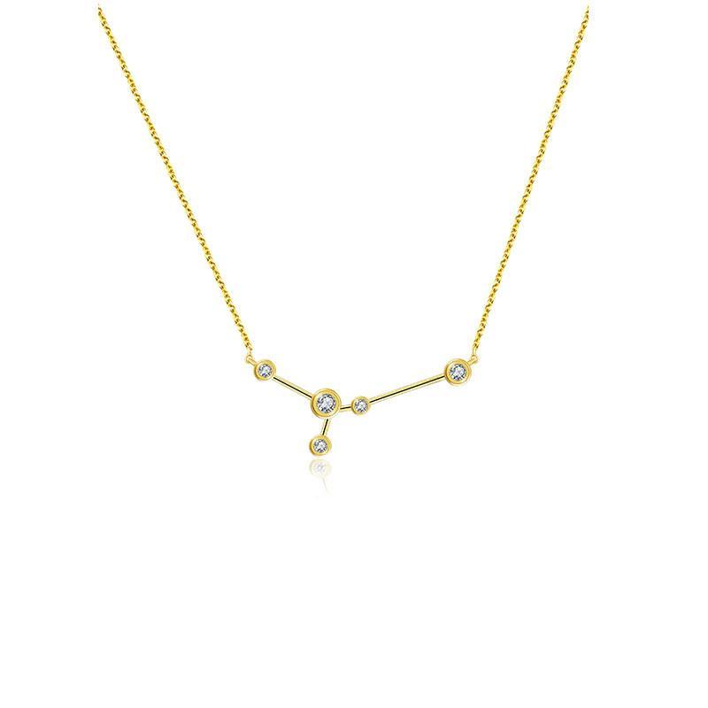 18K Gold Cancer Constellation Diamond Necklace Yellow Gold Izakov Diamonds + Fine Jewelry