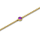 18K Gold February Birthstone Amethyst Bracelet Izakov Diamonds + Fine Jewelry