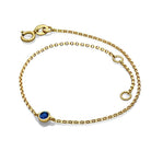 18K Gold September Birthstone Sapphire Bezel Bracelet Rose Gold Izakov Diamonds + Fine Jewelry
