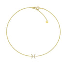 18K Gold Zodiac Sign Diamond Bracelet Pisces / Yellow Gold Izakov Diamonds + Fine Jewelry
