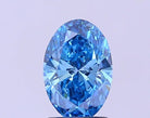 1.00ct Oval Lab Grown Diamond (Colour Fancy Vivid Blue, Clarity VS2, IGI Certified)