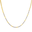 Micro Pave Diamond Bars Pattern Necklace featuring gold and diamond bar design by Izakov Fine Jewelry.