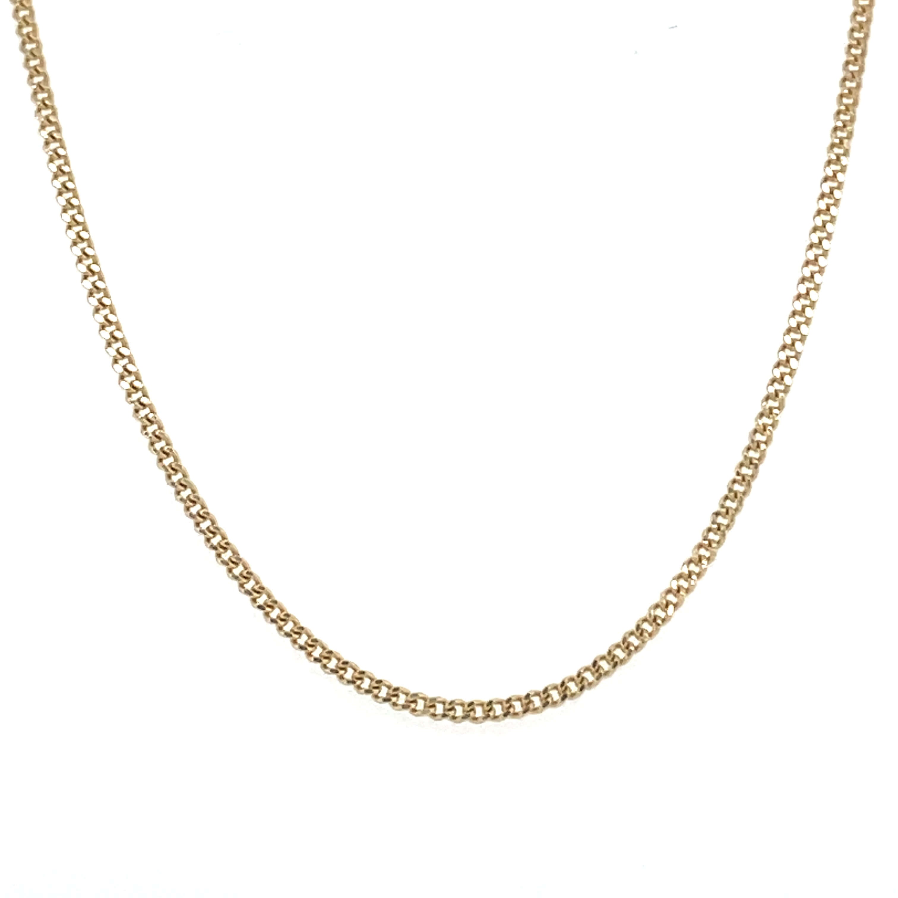 Elegant gold chain necklace by [Your Jewelry Brand], minimalist design for sophisticated style.