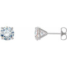 Diamond stud earrings in white gold setting by our jewelry brand.