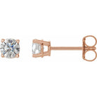 Rose gold diamond stud earrings from our luxury jewelry collection