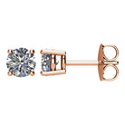 Rose gold diamond stud earrings from our luxury jewelry collection