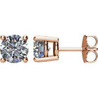 Elegant rose gold diamond stud earrings for women by exclusive jewelry brand.