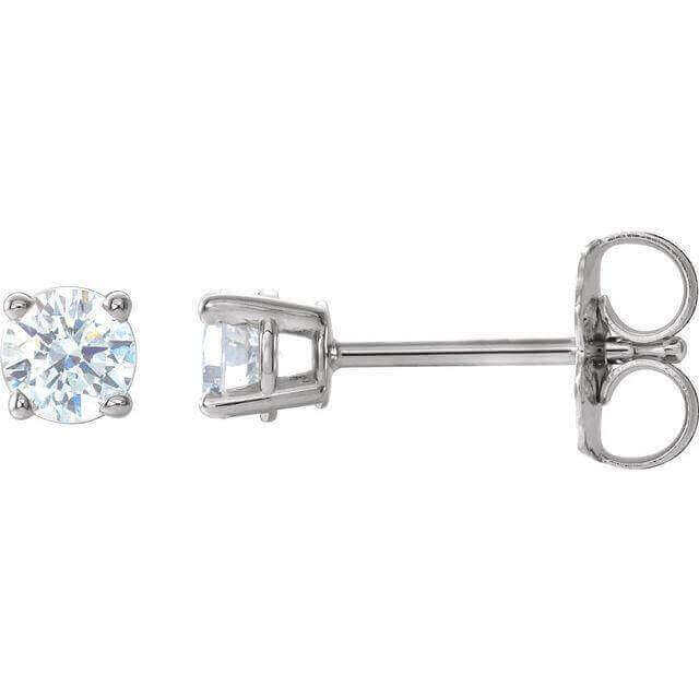 Elegant white gold diamond stud earrings in classic setting from our luxury jewelry collection