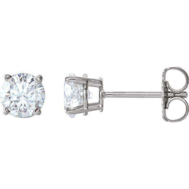 Dazzling white gold diamond stud earrings from our exclusive jewelry collection.