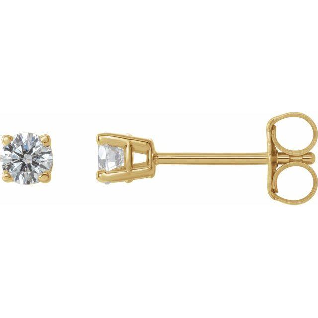 Elegant gold stud earrings with clear gemstone, perfect for adding a touch of sophistication to any jewelry collection