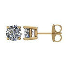 Elegant gold stud earrings with sparkling round diamonds from our luxury jewelry brand.