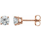 Rose gold diamond stud earrings from our exclusive jewelry collection.