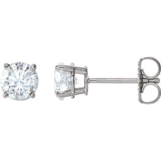 Dazzling white gold diamond stud earrings from our exclusive jewelry collection.