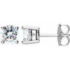 Sparkling diamond stud earrings in white gold setting from our exclusive jewelry collection. Elegant everyday accessory.