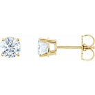 14k gold stud earrings with round-cut diamonds, perfect for our luxury jewelry collection