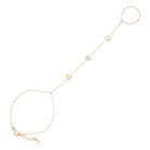 14K Gold Hand Chain featuring alternating Stars of David and diamond accents, blending luxury and spirituality.