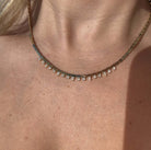 Bars Diamond Drops Necklace by Izakov Fine Jewelry with diamond accents on a bar-link design.