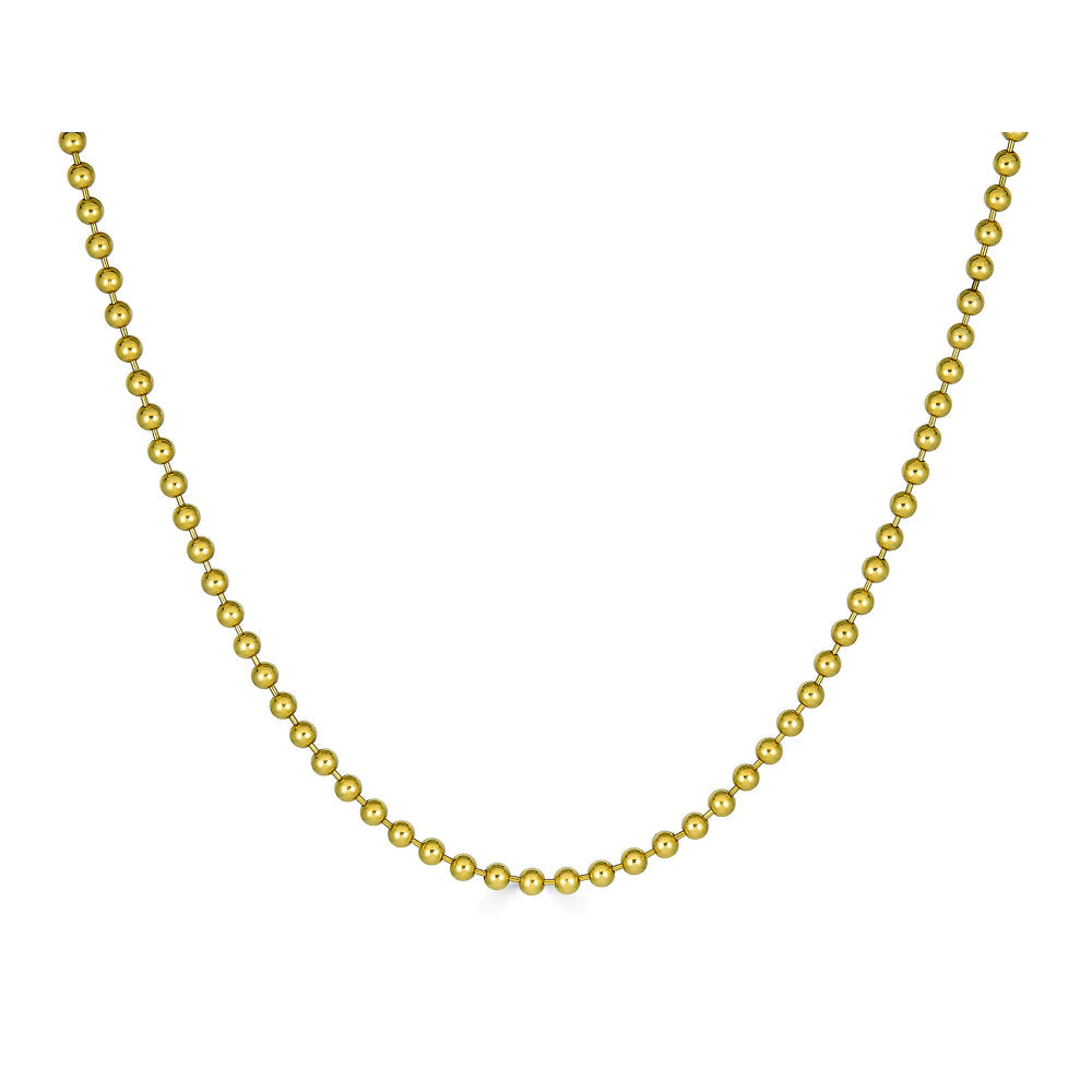 14K Gold Ball Chain Necklace Izakov Diamonds + Fine Jewelry