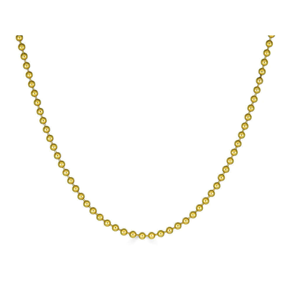 14K Gold Beaded Ball Chain Necklace - Necklaces - Izakov Diamonds + Fine Jewelry