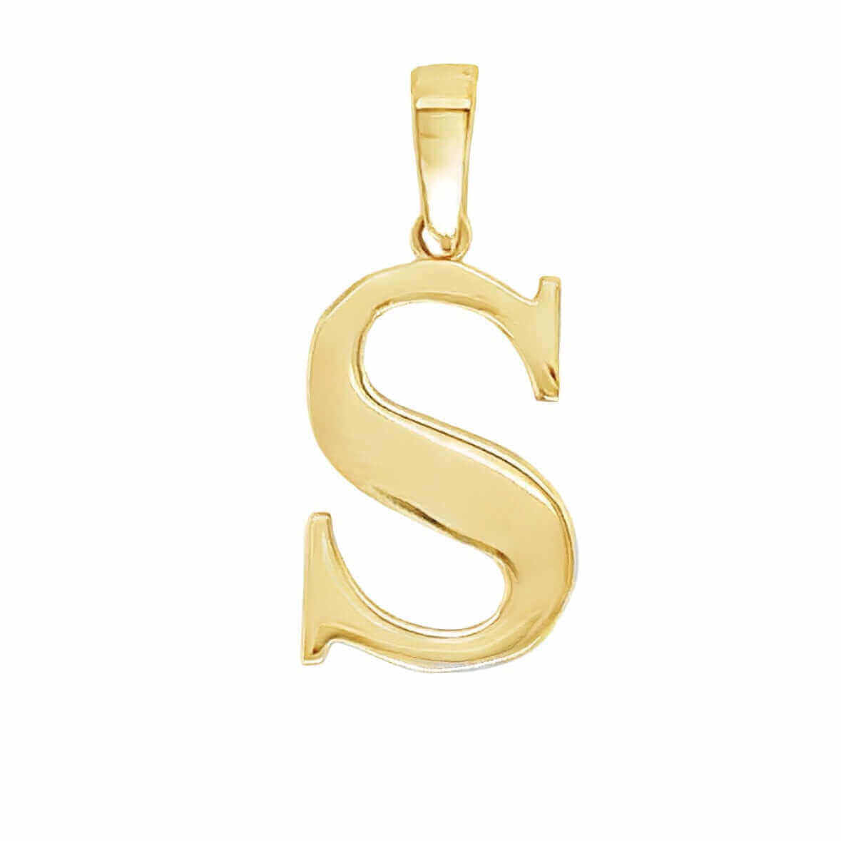 Solid outlet 14kt gold Initial Name Leter S pendant NEW Mark 14k