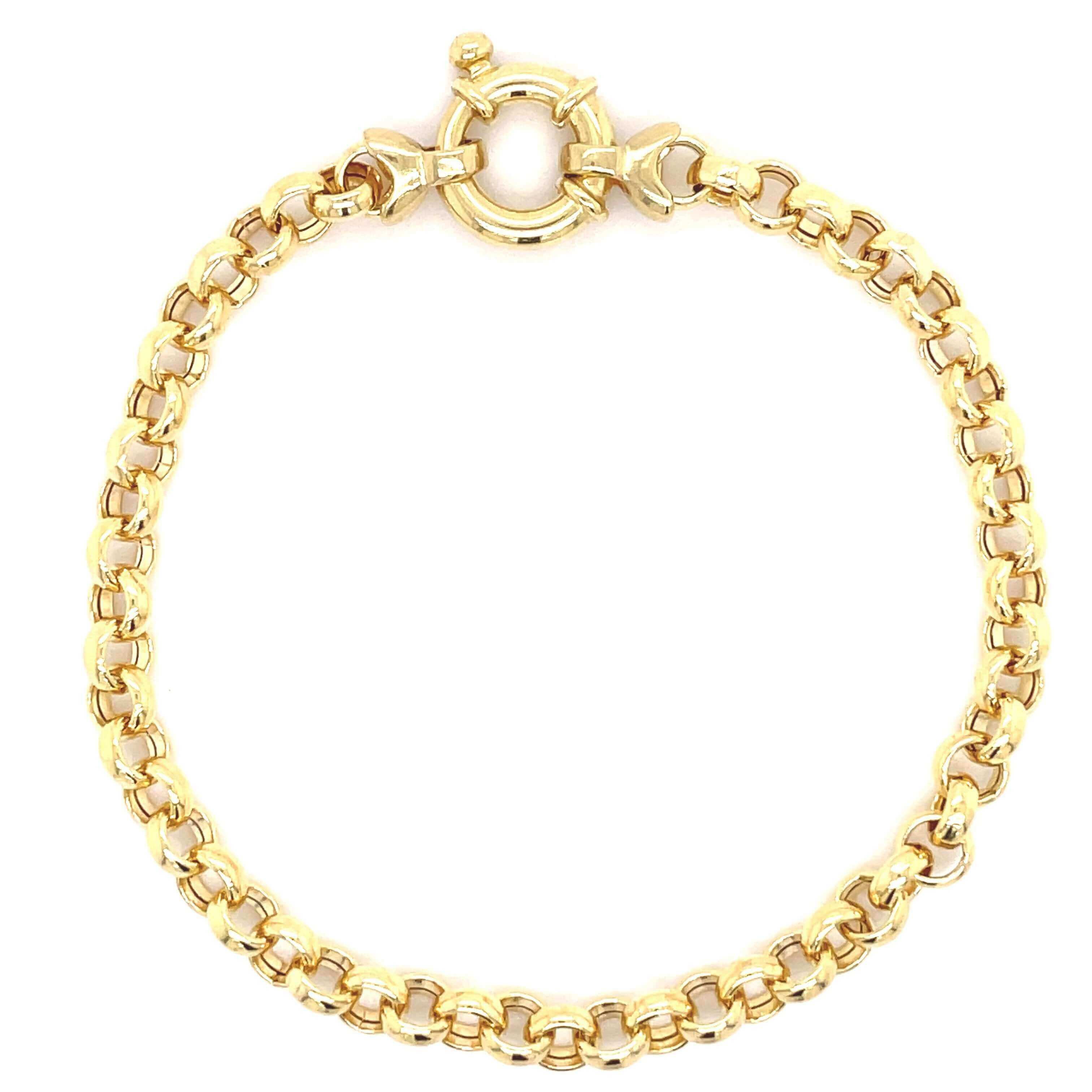 Elegant gold link bracelet with clasp from our premium jewelry collection